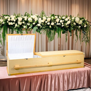 Ataúdes de cremación para adultos de estilo europeo y americano, equipo funerario de madera natural, OEM ODM de Vietnam - Product Image 2