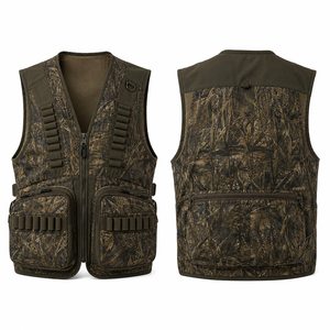 Gilet de chasse camouflage pour homme MEGAMAPLE, manches longues, softshell respirant en polyester, imprimé numérique, décontracté, pour l'extérieur, été - Product Image 1