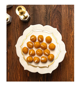 Marble Cake Display Stand Dessert Cupcake Display Stand <b>Flower</b> Design <b>Sweets</b> And snacks Cake Stand Best Price - Product Image 1