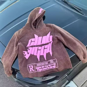 เสื้อฮู้ดดี้ผู้ชายคุณภาพพรีเมียมแบบขายส่ง ลวดลายย้อมสีแบบแอซิดวอช พร้อมโลโก้สั่งทำพิเศษ เนื้อผ้าถักระบายอากาศได้ดี พิมพ์ลายพัฟฟ์แบบแอซิดวอช - Product Image 4