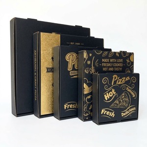 Boîte à pizza en carton ondulé blanc avec logo personnalisé, emballage alimentaire de qualité supérieure pour la livraison de pizzas en restaurant - Product Image 2