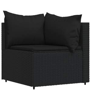 Ensemble de salon de jardin noir élégant pour l'aménagement extérieur - Product Image 4