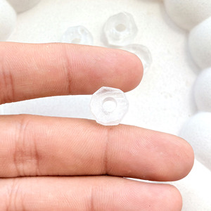 Crystal Quartz 12mm Raw Rough Gemstone <b>Bead</b> <b>Large</b> Hole 4mm Drilled Natural Stone Nugget DIY Wholesale Jewelry Making - Product Image 6