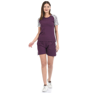 Conjunto de dos piezas de verano para mujer, a la moda, de punto hasta la rodilla, transpirable, ligero, de algodón, informal, con cremallera, encaje, color liso, para uso diario. - Product Image 2