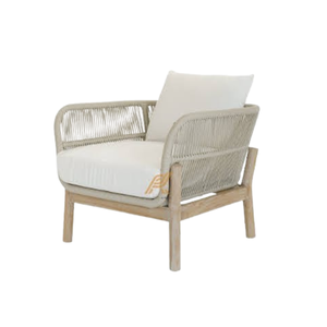 Fabricación en Indonesia Sofá de madera de ratán Sillas Patio Club Silla Ratán Madera de teca para Resort Muebles de exterior - Product Image 2