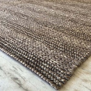 Hand Woven Chunky Wool Rug - Braided Scandinavian Decor , Living Room Rug , Chic Bedroom - Product Image 6