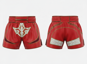 Shorts de Muay Thai personnalisés à faible MOQ avec broderie, en satin polyester, pour le kickboxing, le MMA, le Jiu Jitsu, le karaté, OEM ODM pour hommes - Product Image 3