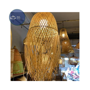 DISPONIBLE Lámpara Colgante Moderna de Metal con Diseño de Flor de Loto Azul, Luz Blanca Cálida, Alto CRI 95, Lámpara Decorativa para Sala de Estar - Product Image 1
