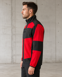 Custom Mens Softshell <b>Jacket</b> Windproof <b>Waterproof</b> Stand Collar Zipper Front Polyester Winter Outdoor <b>Jacket</b> <b>Red</b> Men's <b>jackets</b> - Product Image 3
