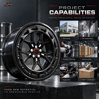 Jantes forgées en carbone à cinq branches, 18-22 pouces, 5x112 5x114.3, deux pièces, VIW-225 pour BMW Audi Mercedes-Benz