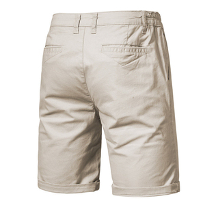 Shorts Bermuda en Coton Oxford Uni pour Homme, Taille Mi-Haute, Fermeture Boutonnée, Style Décontracté, Tissu Respirant - Product Image 2