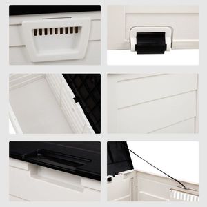 Coffre de rangement verrouillable en plastique pour jardin extérieur 75gal 280L pour outils coussins jouets siège - Product Image 4