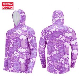 เสื้อฮู้ดตกปลาแบบสั่งทำพิเศษ ระบายอากาศได้ดี ป้องกันรังสียูวี UPF 50+ สำหรับผู้ชาย พร้อมหน้ากากในตัว แขนยาว - Product Image 6