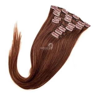 Usine en gros 100% pince à cheveux humains en queue très épaisse nouveau produit naturel droite cheveux vietnamiens trame peau sans silicones - Product Image 6