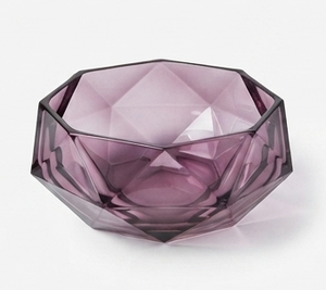 Bol de service décoratif en verre irrégulier, motif vénitien sculpté en cristal naturel, lune et étoile, cadeau de mariage - Product Image 4