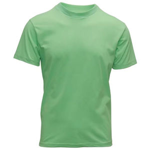 Camiseta Básica Azul Claro para Hombre, Manga Corta, Cuello Redondo, Corte Regular, Jersey de Algodón, Suave, Cómoda, Informal, Venta al por Mayor - Product Image 3