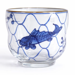 Pot à bougie en verre peint à la main avec motif de poisson de l'océan bleu, idéal pour les salons, les chambres, les restaurants, les spas, les mariages et les fêtes - Product Image 2