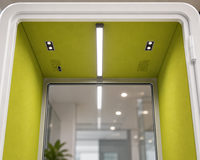 Modularer Aluminium-Büropod mit LED-Beleuchtung, Umweltfreundlich und Modern