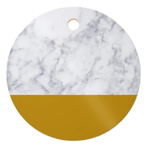 Meilleure qualité marbre blanc planche à découper cuisine de luxe utiliser bloc à découper avec émail imprimé prix de gros - Product Image 1