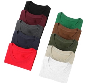 Camiseta de hombre a la moda con cuello redondo y manga corta, 220g, 100% algodón, diseño de logotipo personalizado OEM. - Product Image 1