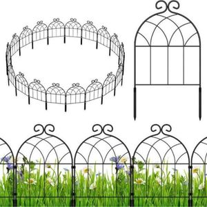 Top Arrival Garden Fence Set Black Decorative Barrier Landscape Iron <b>Wire</b> Border Folding Metal Fence Panels - Product Image 2