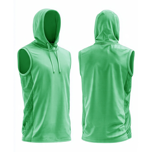 เสื้อฮู้ดออกกำลังกายแขนกุดผู้ชาย เสื้อกล้ามฟิตเนส เสื้อฮู้ดผู้ชายแบบสวมหัว น้ำหนักเบา เสื้อฮู้ดออกกำลังกาย - Product Image 4
