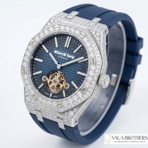 Audomers Piguat Royal Oakk Offshore Chronograph Diamond Quartz Fashion <b>Watch</b> 42mm Stainless Steel Octagon Analog Crystal - Product Image 2