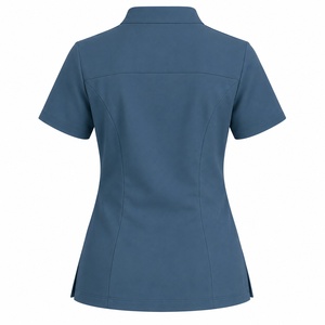 Conjunto de Uniformes Médicos para Mujer en Oferta, Uniforme Profesional para el Cuidado de la Salud, Ropa de Trabajo para Enfermería, Ropa de Hospital, Pantalones de Poliéster Azul Tejido - Product Image 3