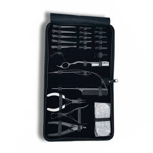 Juego de herramientas al por mayor para instalación de extensiones de cabello: herramienta de crimpado de microenlaces, aguja de gancho para cabello, pinzas de pico de pato, separador de cabello para dedo - Product Image 3