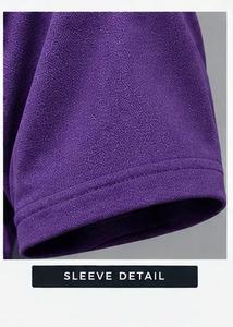 Camiseta Deportiva de Verano para Hombre, Color Morado Sólido, Cuello Redondo, Ecológica, con Serigrafía, de Secado Rápido, Tejida, 95% Algodón - Product Image 5