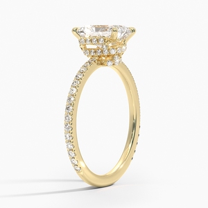 Bague de fiançailles en or charmante avec pierre de style diamant étincelant, bague de mariage pour femme, bijou élégant, cadeau - Product Image 1