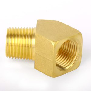 Codo de latón de 45 grados con rosca hembra, accesorio de tubería NPT BSP BSPT, conector hidráulico neumático - Product Image 5