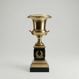 Premium Gold Metal <b>Trophy</b> <b>Cup</b> Classic Award <b>Cup</b> Elegant Design Event Prize Flower Vase Corporate Gift Home Office Decor Vase - Product Image 1