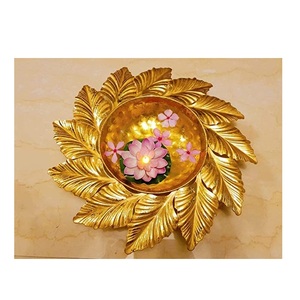 Cuenco Urli de Metal para Flores Flotantes y Velas, Decorativo para el Hogar, Decoración Festiva Diwali, Centro de Mesa - Product Image 1