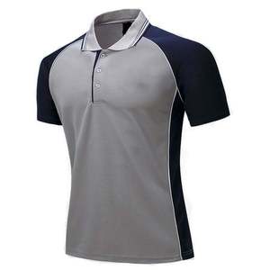T-shirts d'uniforme scolaire et de travail pour hommes, logo personnalisé, 100% polyester, deux couleurs, coupe ajustée, vêtements de travail d'été, chemise pour hommes - Product Image 3