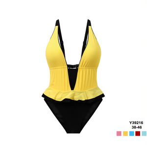 Maillot de bain une pièce grande taille HDJ, effet ventre plat, tenue de plage conservatrice, monokini sexy Y39216 - Product Image 2