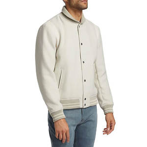 Chaqueta Varsity de Cuero PU para Hombre, Estilo Biker, Personalizada, con Letras, para Invierno, de Alta Calidad, en Oferta - Product Image 4