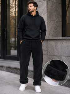 Pantalones Deportivos de Forro Polar para Hombre Tenjam Trading, Cintura Elástica con Cordón, Pantalones Casuales de Invierno, Azules, Resistentes, Ecológicos y Transpirables - Product Image 3