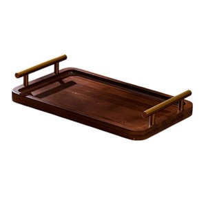Plateau de service rectangulaire en bois gravé à la main, couleur et taille personnalisées, lot de 2, plateau en bois design pour la maison et la cuisine - Product Image 2