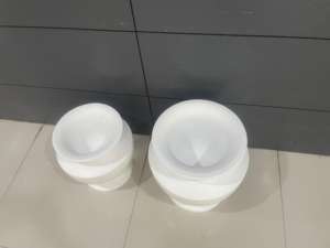 Maceta Moderna de Cerámica Gris Mate, Ecológica, Duradera, Ligera, para Todas las Estaciones, para Uso en Interiores/Exteriores, Hogar, Jardín, Vestíbulo de Hotel - Product Image 4