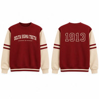 Sweat-shirt à col rond Delta Sigma Theta 13, rouge et blanc, unisexe, tricoté, décontracté, pour l'automne