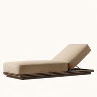 Chaises longues de luxe en métal et aluminium pour hôtels et villas, avec dossier croisé et coussins, design moderne, résistantes aux UV, écologiques et imperméables