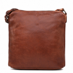 Vintage Fashion Genuine Leather Crossbody Bag for Women Multi-Pocket Shoulder Sling with Zip Closure Adjustable Strap Brown - Product Image 4