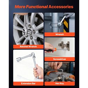 253-Piece Auto Repair <b>Tool</b> <b>Set</b> <b>Mechanics</b> Kit 1/4\" 3/8\" 1/2\" Drive SAE Metric Socket Screwdriver for Vehicle Maintenance - Product Image 6