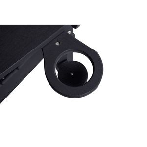 Sedia Adirondack Pieghevole in HDPE con Doppi Portabicchieri, Sedia Composita Nera - Product Image 2