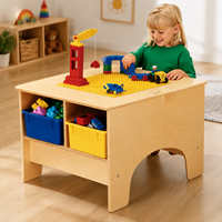 Table d'activité pliable Montessori pour les tout-petits garderie préscolaire facile à nettoyer Table de blocs de construction pour la chambre à coucher à l'école