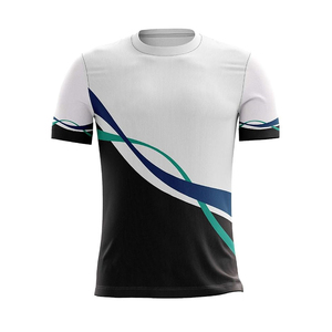 T-shirt en polyester pour hommes, sublimation personnalisée, impression intégrale, OEM, t-shirt sublimé pour hommes, vêtements de sport légers, fournisseur - Product Image 2