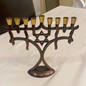 Support de bougie résistant à la chaleur, en métal, 9 bras, Menorah artisanale pour la décoration de la maison, accessoires, fournitures pour événements - Product Image 6