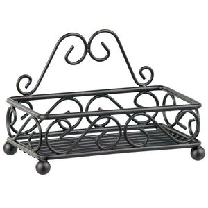 Cesta para Servilletas de Metal Liso para Decoración Moderna de Comedor, Realza la Mesa con un Brillo Sutil - Product Image 3