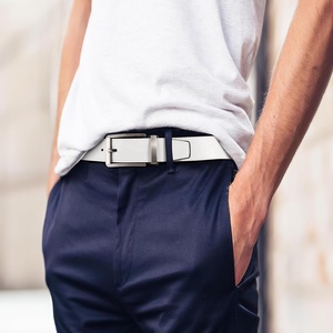 Ceinture en cuir véritable réversible pour hommes, tenue décontractée, garniture de golf pour s'adapter à une ceinture deux couleurs - Product Image 4